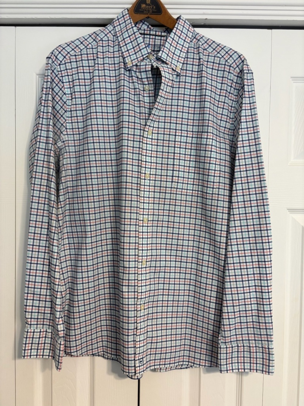 Vineyard Vines OTG Performance Plaid Button-Down Shirt Navy Red Blue Green Large